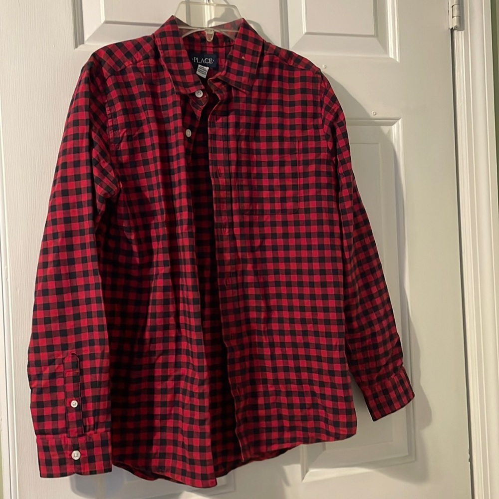 Boys Childrens Place long sleeve button down size xxl (16) 100% cotton like new